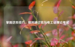 掌握這些技巧，順利通過(guò)低壓電工證理論考試