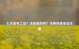 七天拿電工證？這是真的嗎？詳解快速拿證攻略