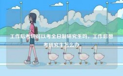 工作后考研可以考全日制研究生嗎，工作后想考研究生怎么辦