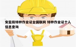 安監(jiān)局特種作業(yè)證全國聯(lián)網(wǎng) 特種作業(yè)證個(gè)人信息查詢