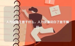 人力資源主要干什么，人力資源說白了是干嘛的