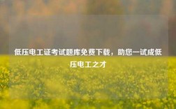 低壓電工證考試題庫免費(fèi)下載，助您一試成低壓電工之才
