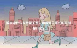數(shù)學(xué)中什么叫數(shù)量關(guān)系？和數(shù)量關(guān)系式的區(qū)別是什么？