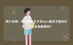 阿卜杜勒·阿齊茲國(guó)王大學(xué)(KAU)相當(dāng)于國(guó)內(nèi)什么大學(xué)？含金量高嗎？