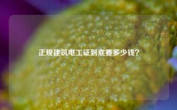 正規(guī)建筑電工證到底要多少錢？