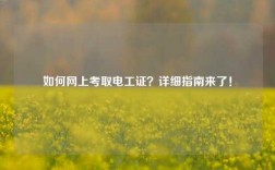 如何網(wǎng)上考取電工證？詳細指南來了！