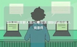 部隊(duì)招聘文職人員2023職位表 部隊(duì)招收文職人員條件