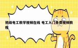 初級電工教學(xué)視頻在線 電工入門免費(fèi)視頻教程