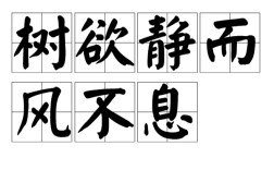樹欲靜而風(fēng)不停的解釋_近義詞_反義詞