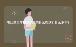 韋仕敦大學(xué)相當(dāng)于國內(nèi)什么檔次？什么水平？