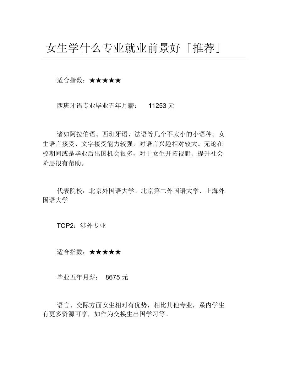 專(zhuān)業(yè)推薦好就業(yè)女生(女孩十大最好專(zhuān)業(yè))-圖1