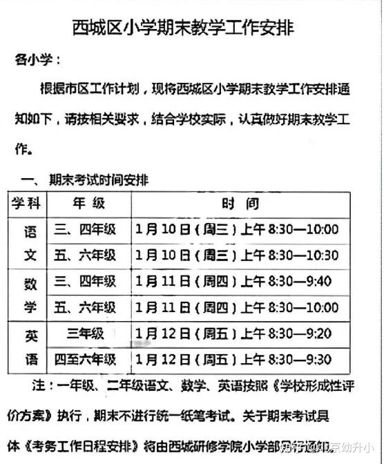 小學(xué)2024年期末考試時間-圖1