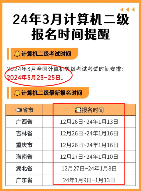 計(jì)算機(jī)二級(jí)考試時(shí)間定了嗎？報(bào)名何時(shí)開(kāi)始？-圖1