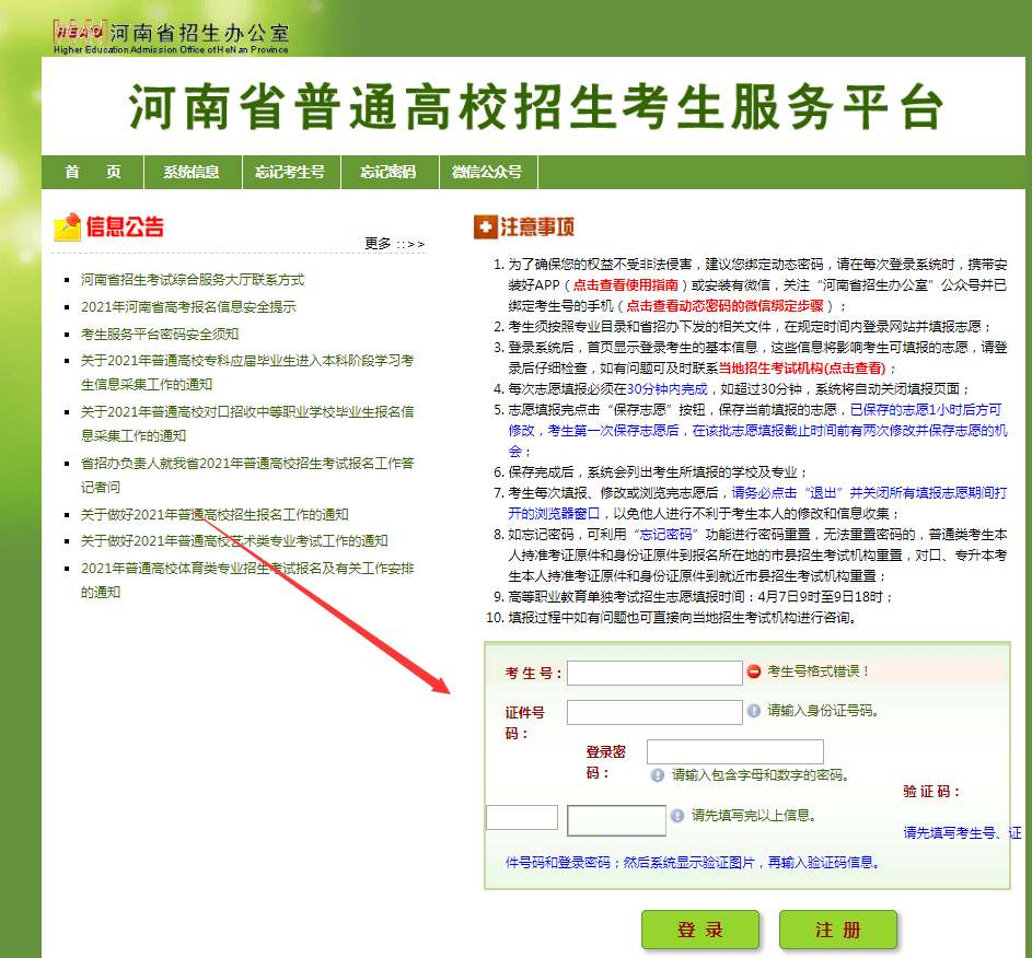 河南省招生辦公室考生服務(wù)平臺-圖1