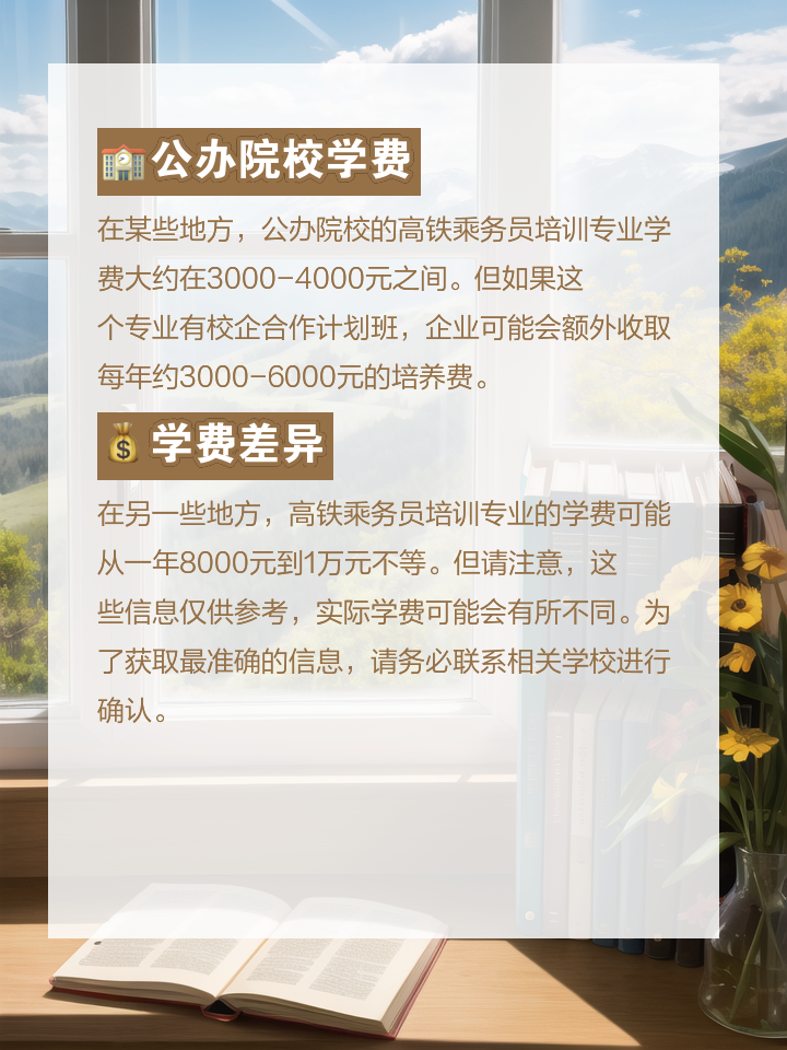 高鐵乘務(wù)員學(xué)校學(xué)費(fèi)-圖1