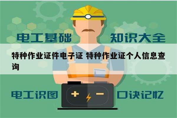 特種作業(yè)證件電子證 特種作業(yè)證個(gè)人信息查詢-圖1