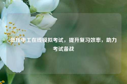 低壓電工在線模擬考試，提升復(fù)習(xí)效率，助力考試備戰(zhàn)-圖1