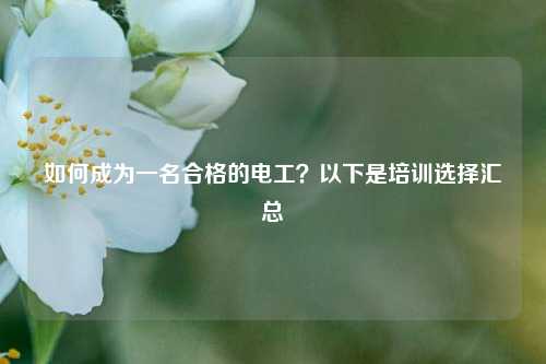 如何成為一名合格的電工？以下是培訓(xùn)選擇匯總-圖1