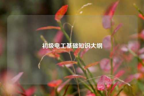 初級電工基礎(chǔ)知識大綱-圖1