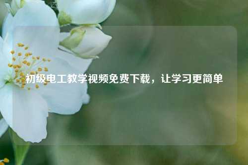 初級(jí)電工教學(xué)視頻免費(fèi)下載，讓學(xué)習(xí)更簡(jiǎn)單-圖1