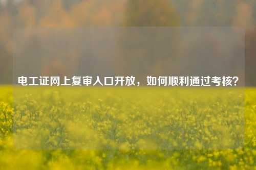 電工證網(wǎng)上復(fù)審入口開放，如何順利通過考核？-圖1