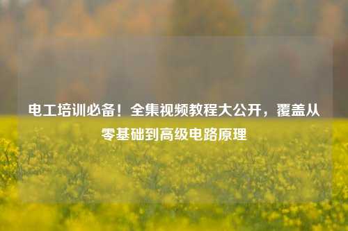 電工培訓(xùn)必備！全集視頻教程大公開，覆蓋從零基礎(chǔ)到高級電路原理-圖1