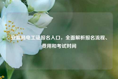 安監(jiān)局電工證報(bào)名入口，全面解析報(bào)名流程、費(fèi)用和考試時(shí)間-圖1