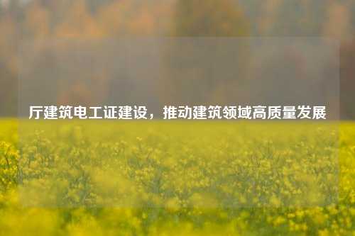 廳建筑電工證建設(shè)，推動(dòng)建筑領(lǐng)域高質(zhì)量發(fā)展-圖1