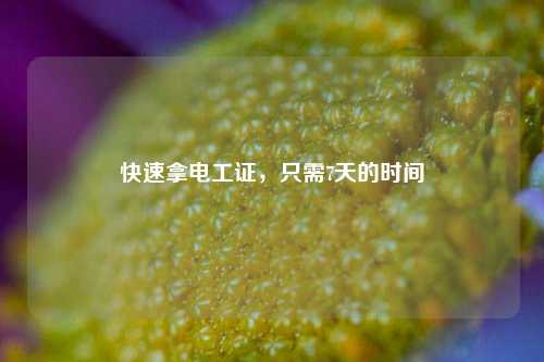 快速拿電工證，只需7天的時間-圖1