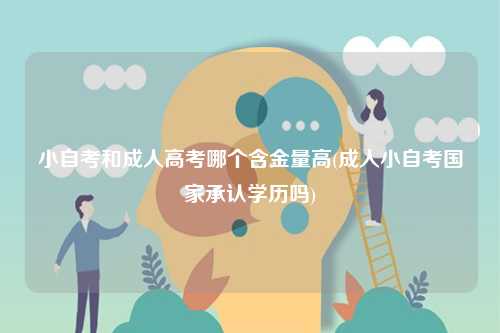小自考和成人高考哪個(gè)含金量高(成人小自考國家承認(rèn)學(xué)歷嗎)-圖1